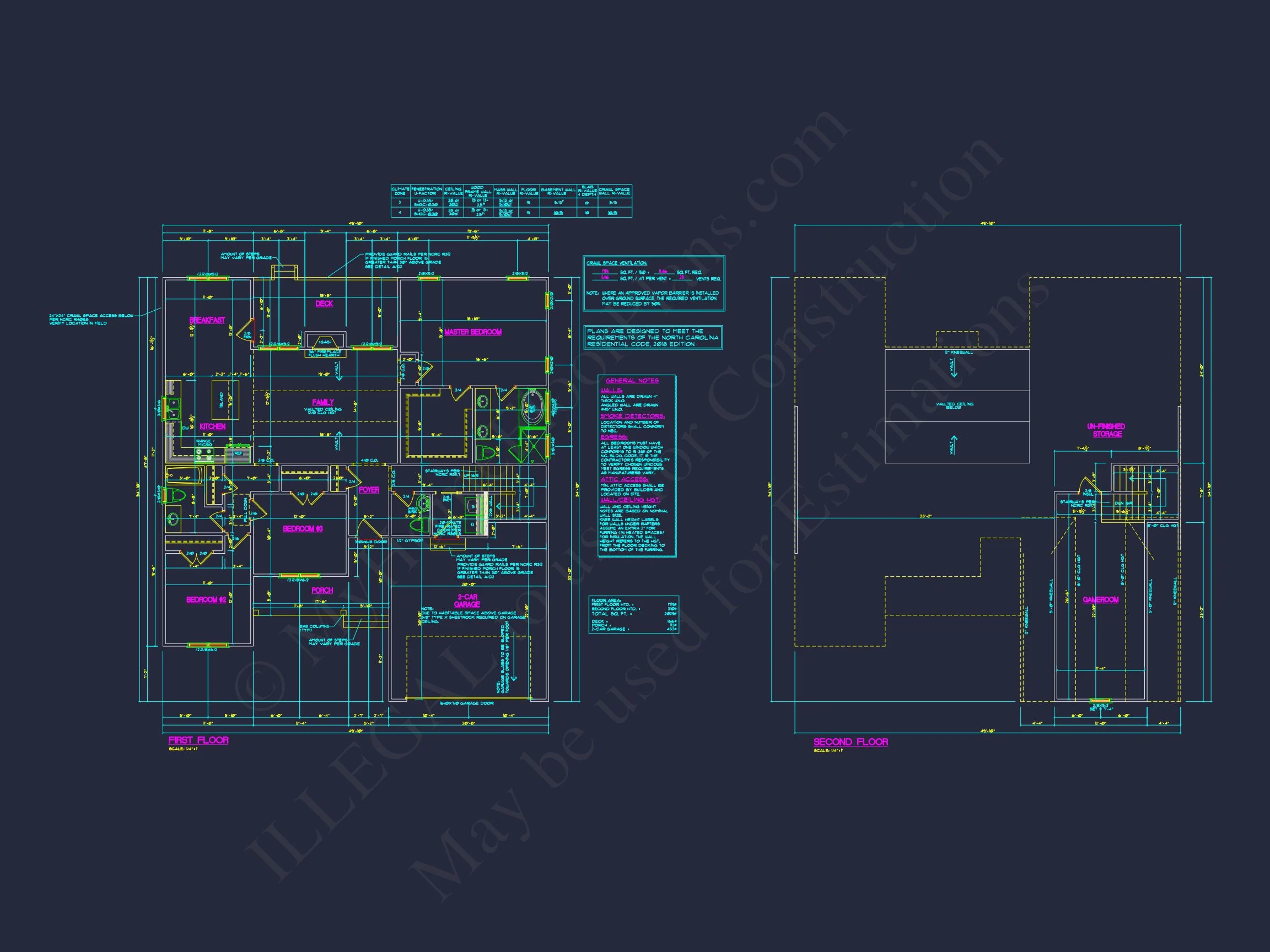 Elegant house Plan with Open Floor Blueprint & CAD Designs