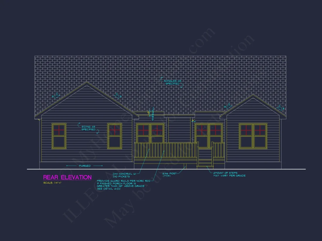 Elegant house Plan with Open Floor Blueprint & CAD Designs