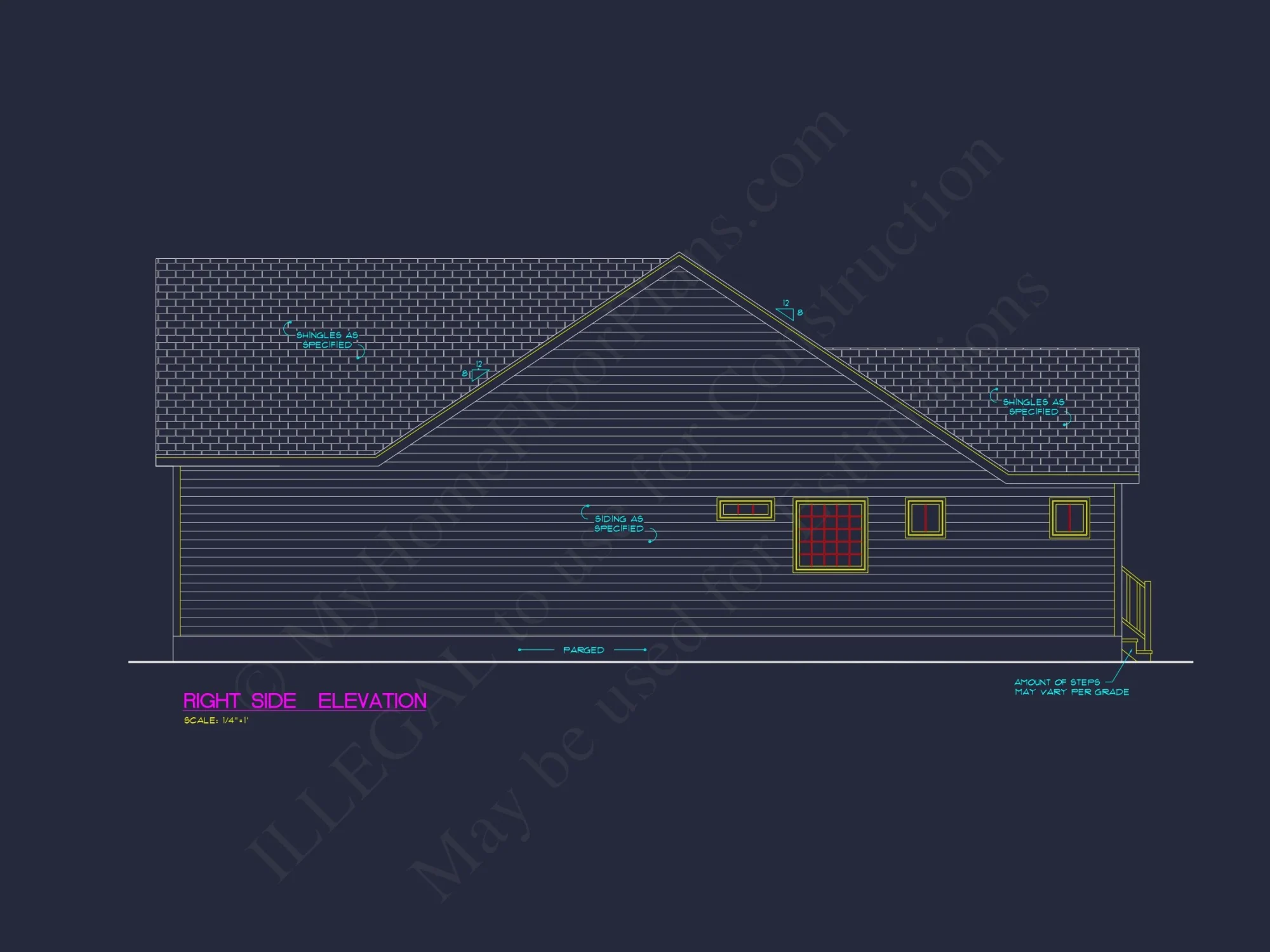 Elegant house Plan with Open Floor Blueprint & CAD Designs
