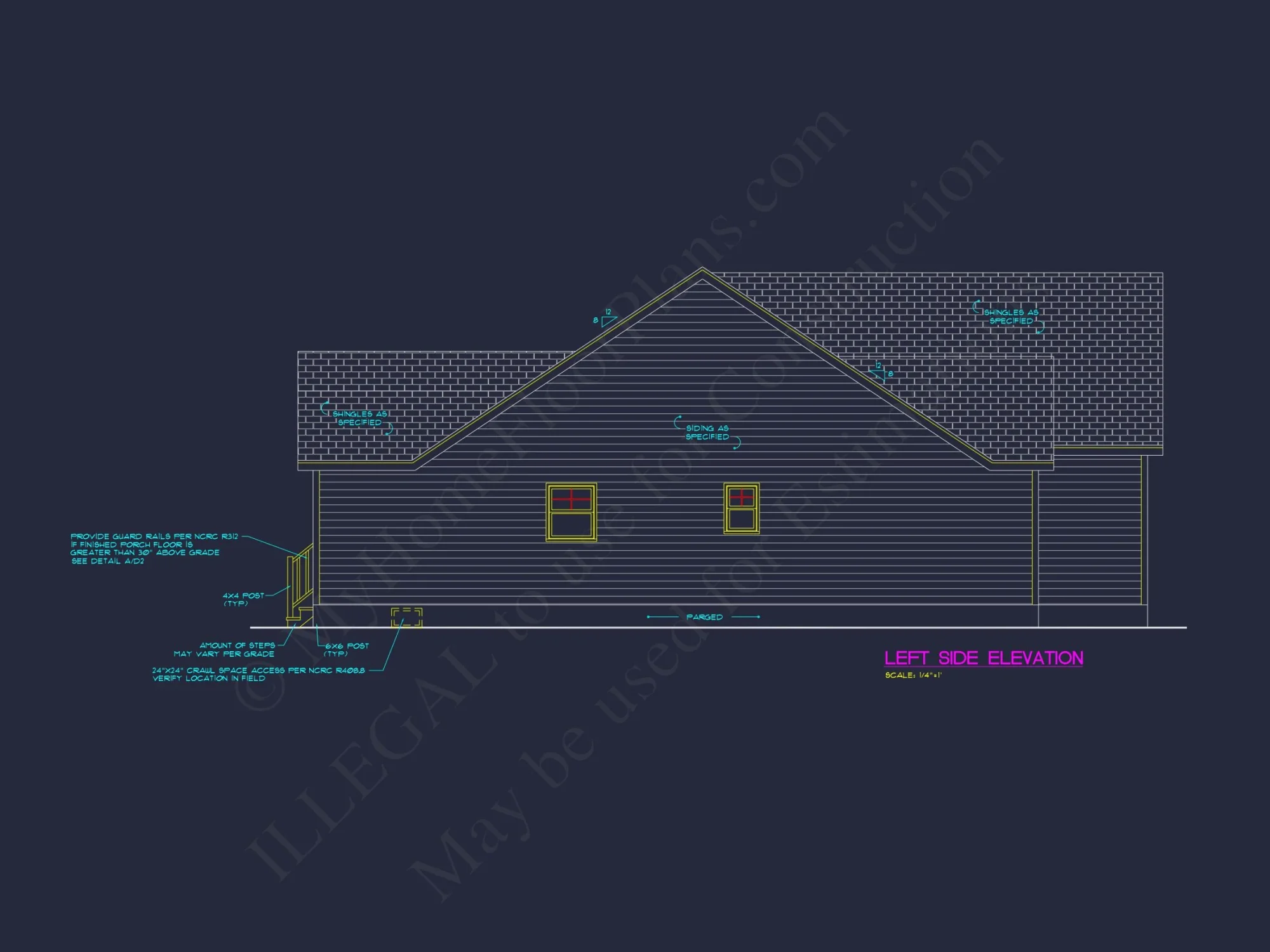 Elegant house Plan with Open Floor Blueprint & CAD Designs