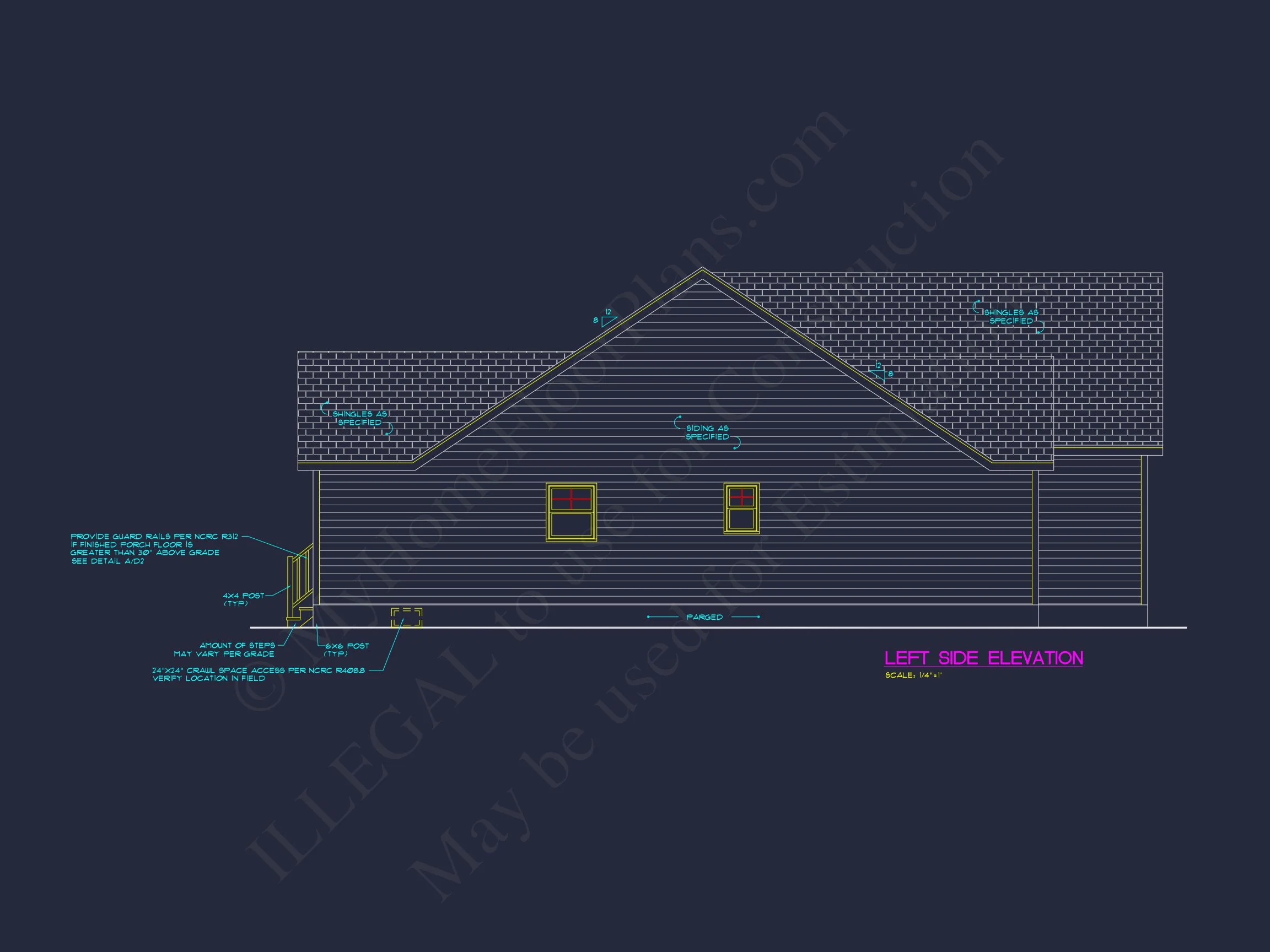 Elegant house Plan with Open Floor Blueprint & CAD Designs