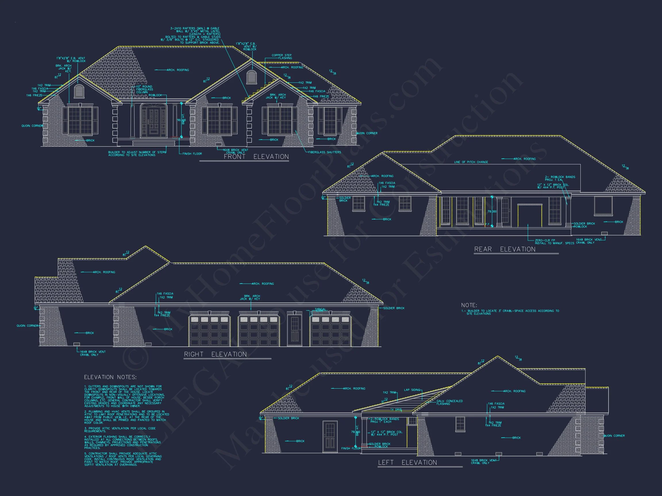 Modern house Floor Plan with 3 Beds, CAD Designs, and Workshop