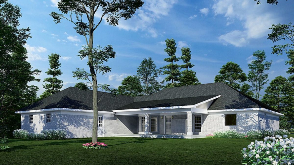 Modern house Floor Plan with 3 Beds, CAD Designs, and Workshop