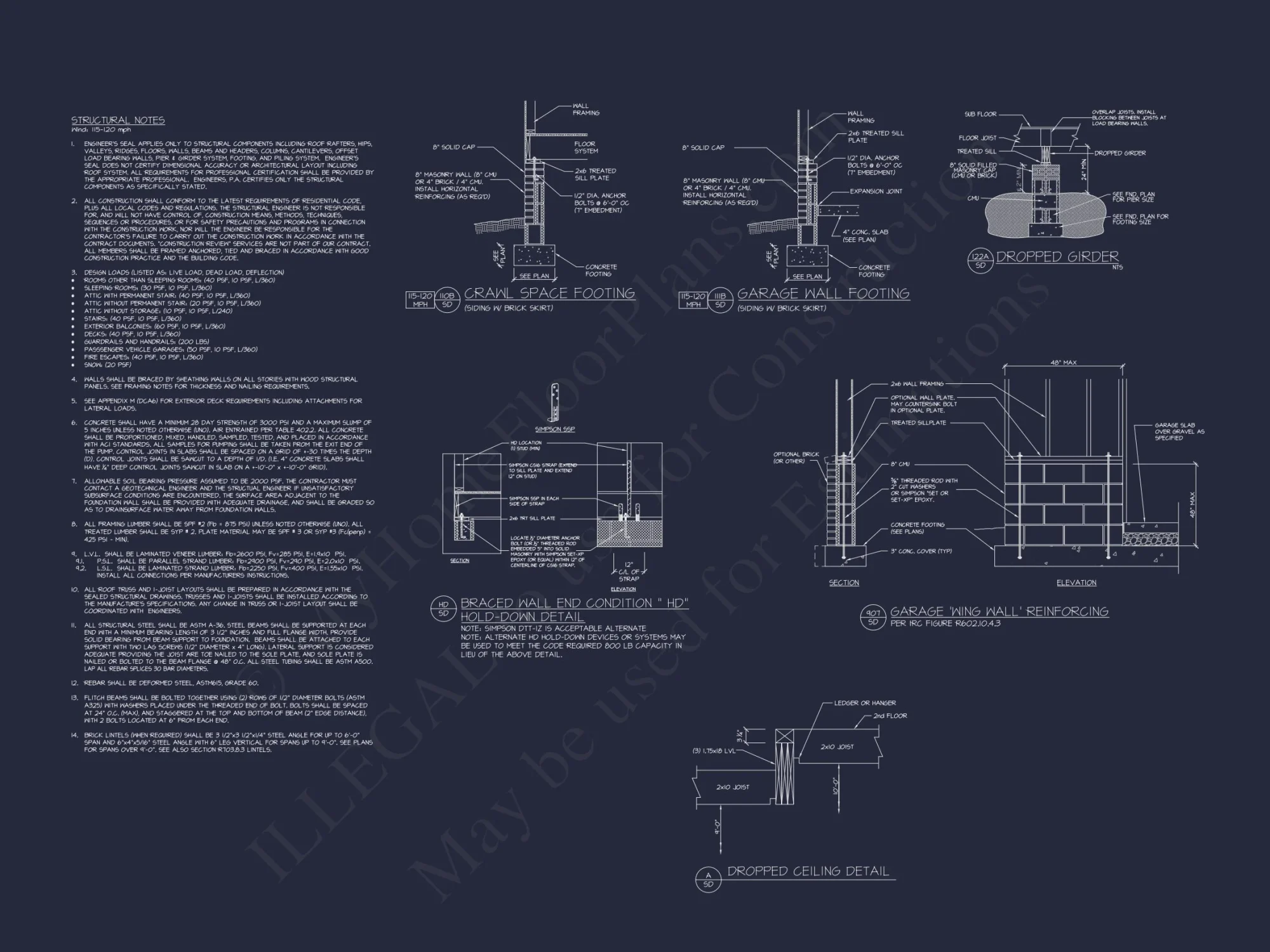 Modern Craftsman house Floor Plan: Detailed CAD & Blueprint Designs