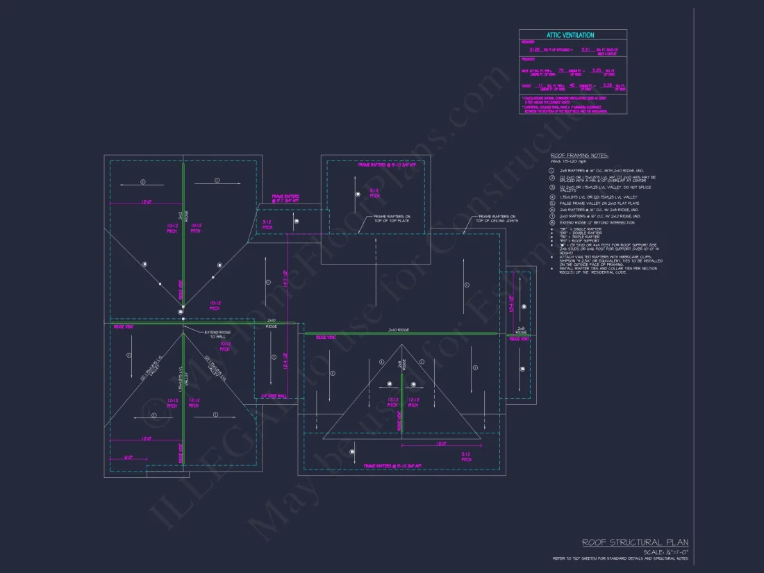 Modern Craftsman house Floor Plan: Detailed CAD & Blueprint Designs