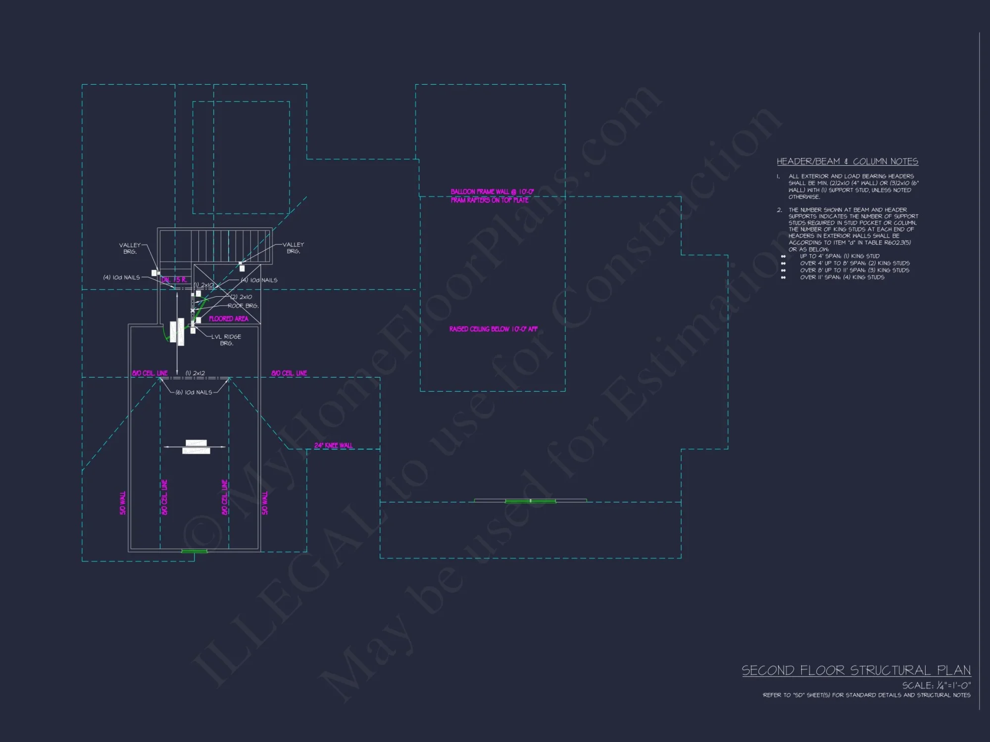 Modern Craftsman house Floor Plan: Detailed CAD & Blueprint Designs