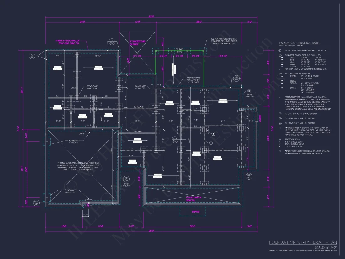Modern Craftsman house Floor Plan: Detailed CAD & Blueprint Designs