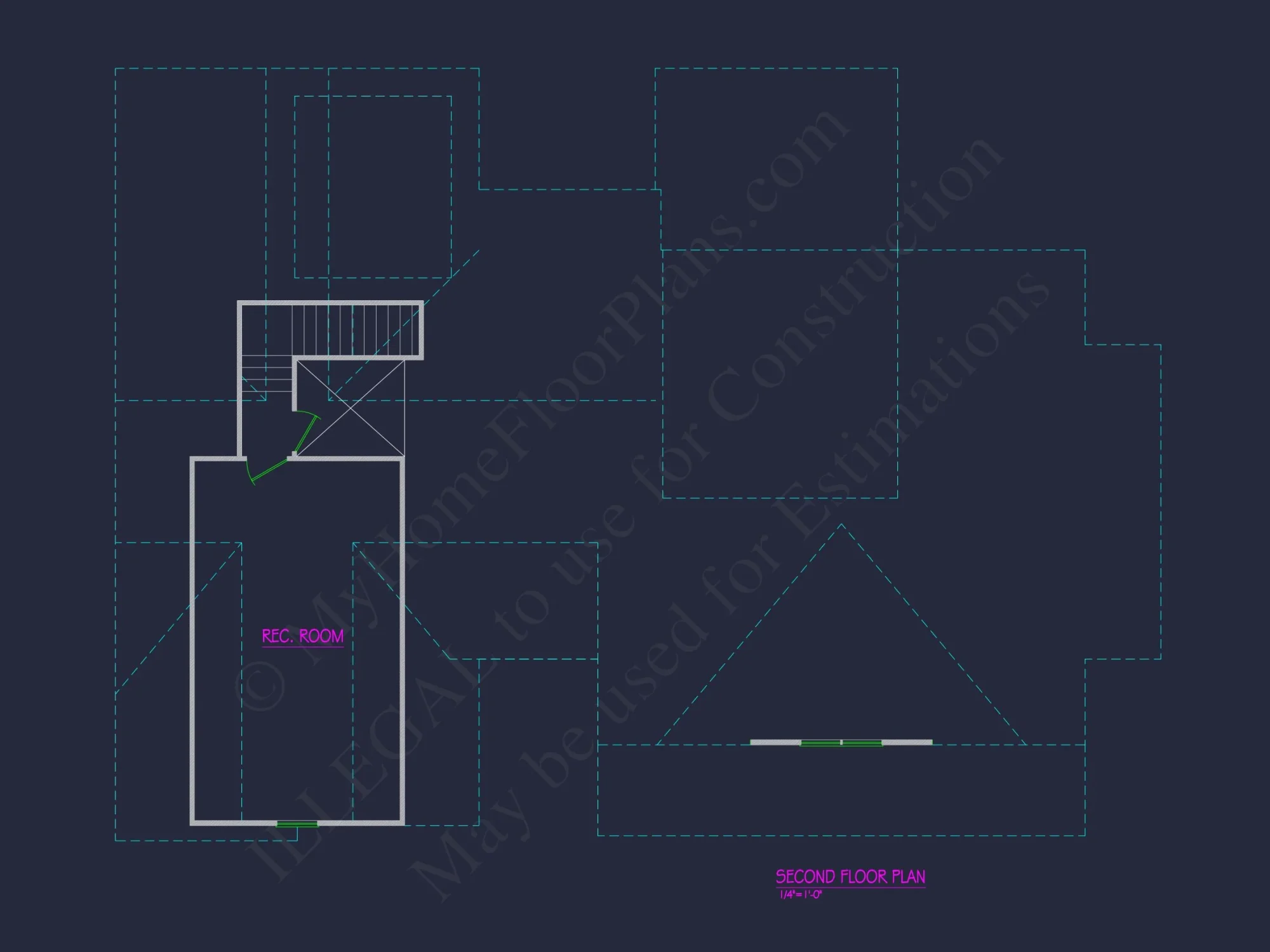 Modern Craftsman house Floor Plan: Detailed CAD & Blueprint Designs