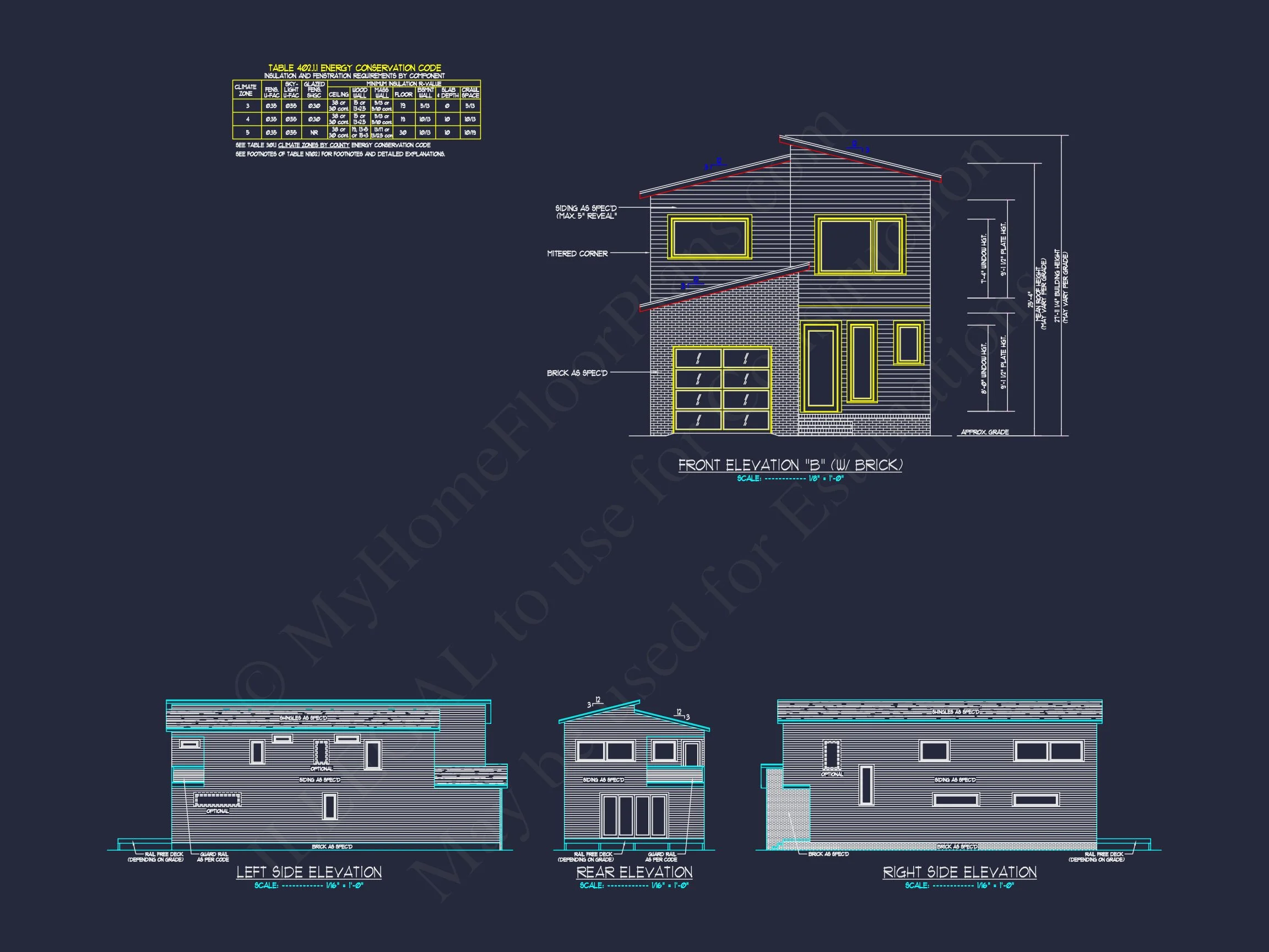 Modern house Plan with 2 Floors and Open-Concept Designs