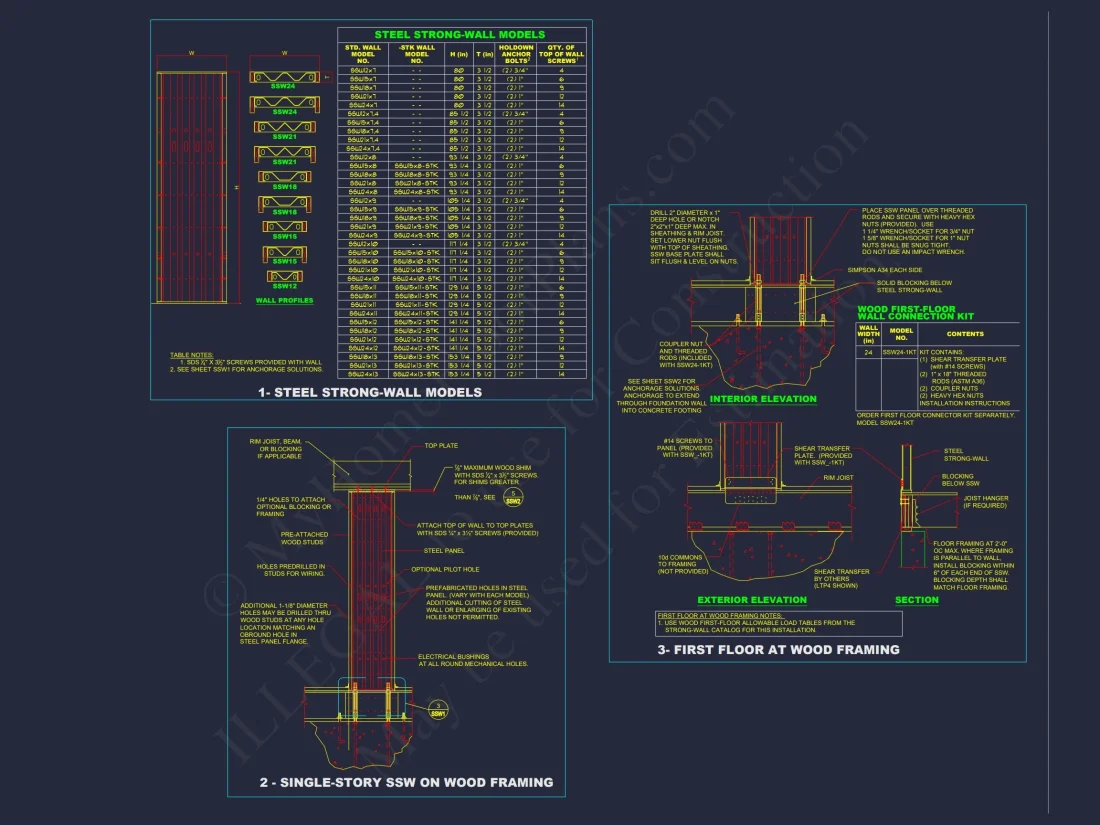 Modern house Plan with 3 Floors and CAD Architecture Designs