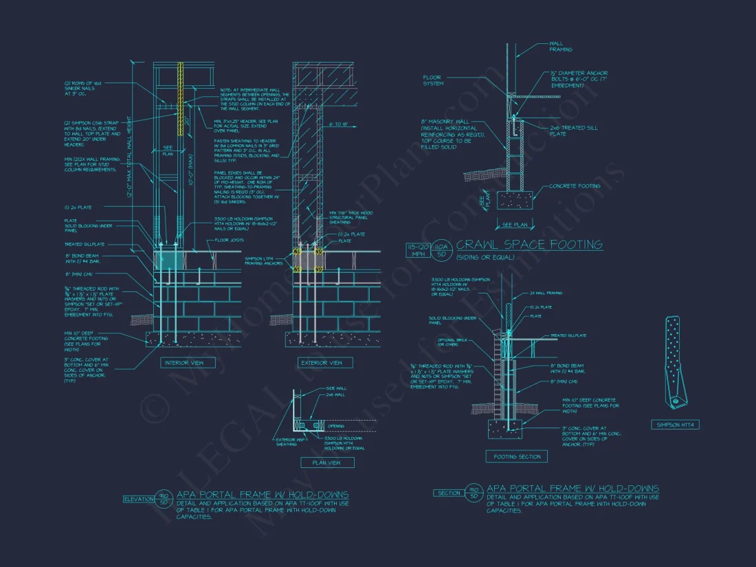 Modern house Plan with 3 Floors and CAD Architecture Designs