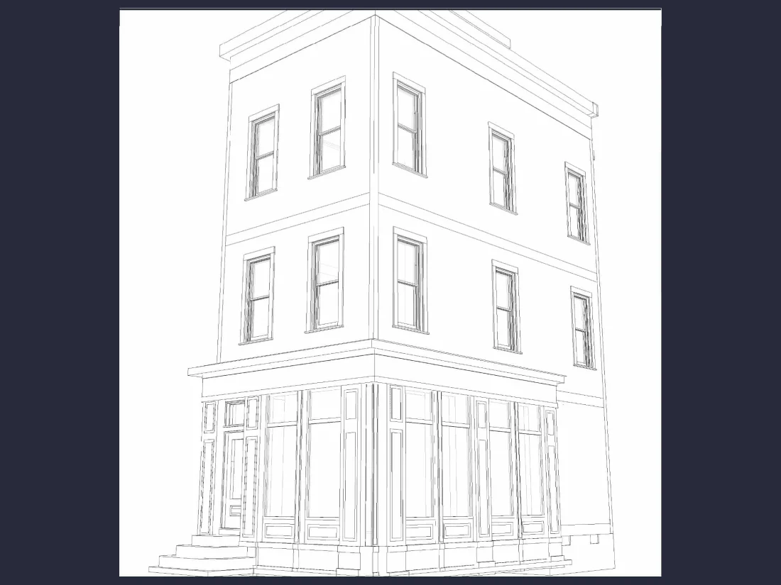 Modern house Plan with 3 Floors and CAD Architecture Designs