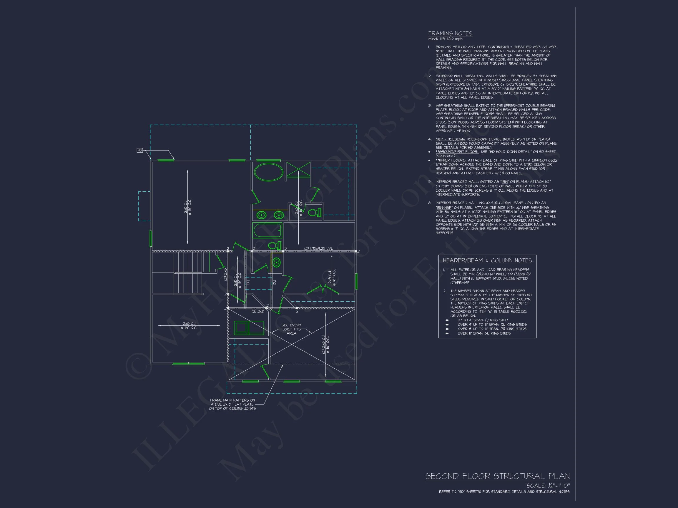 20-1312 HOUSE PLAN - Traditional Colonial Home Plan - 4-Bed, 3-Bath, 2,450 SF 9 Efficient house Plan: CAD Floor Designs with Blueprint Layout