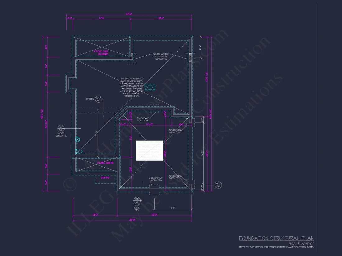 Efficient house Plan: CAD Floor Designs with Blueprint Layout