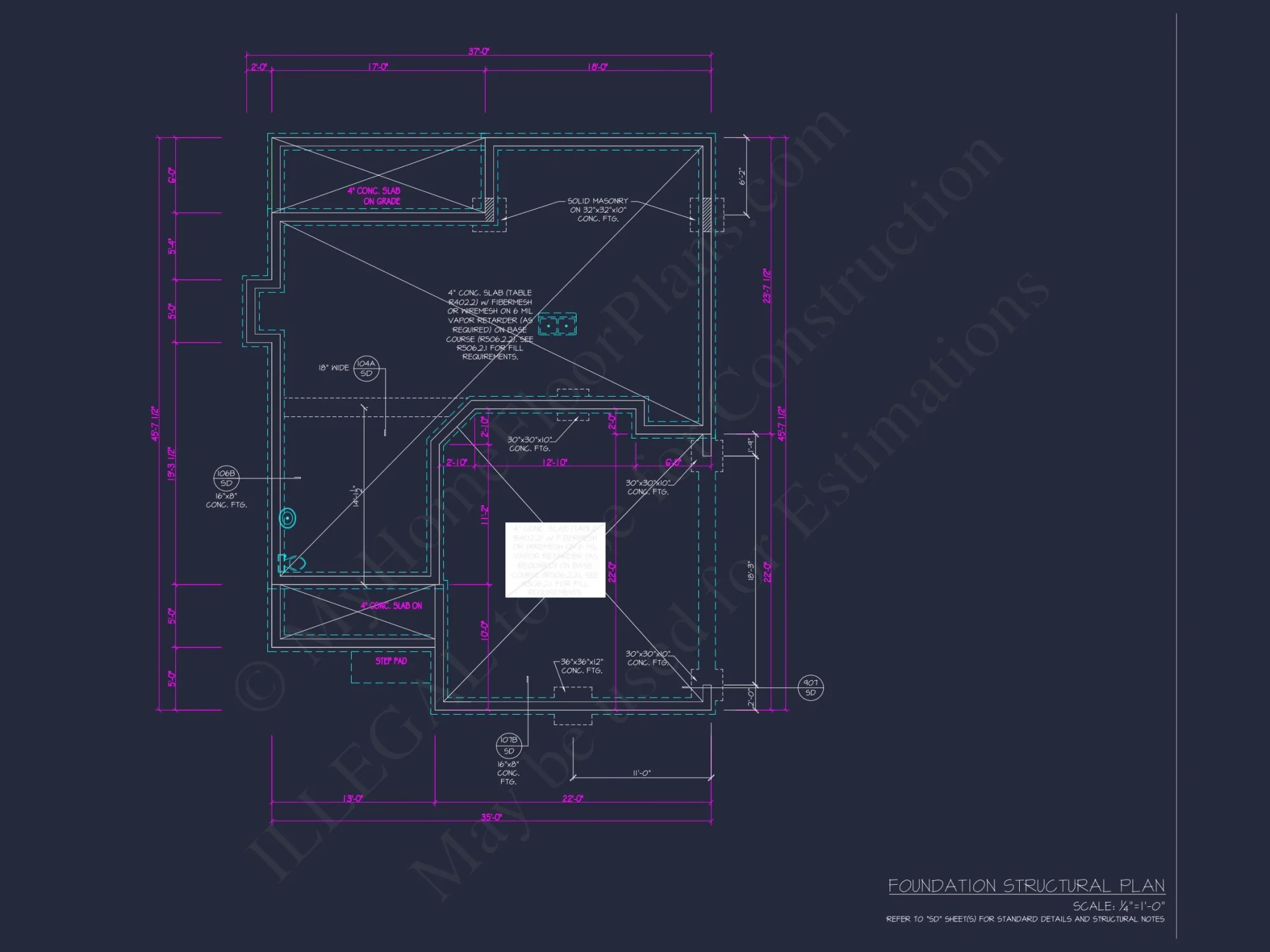 Efficient house Plan: CAD Floor Designs with Blueprint Layout