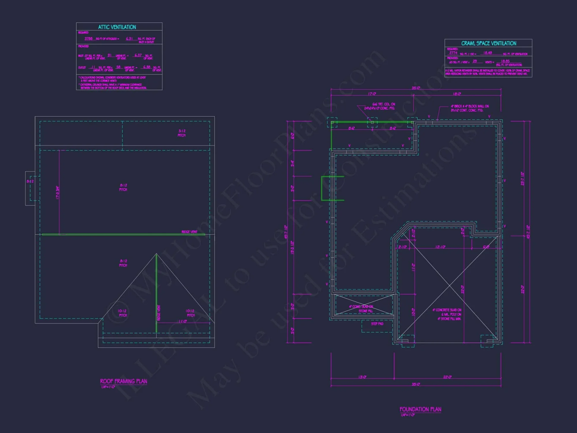 Efficient house Plan: CAD Floor Designs with Blueprint Layout
