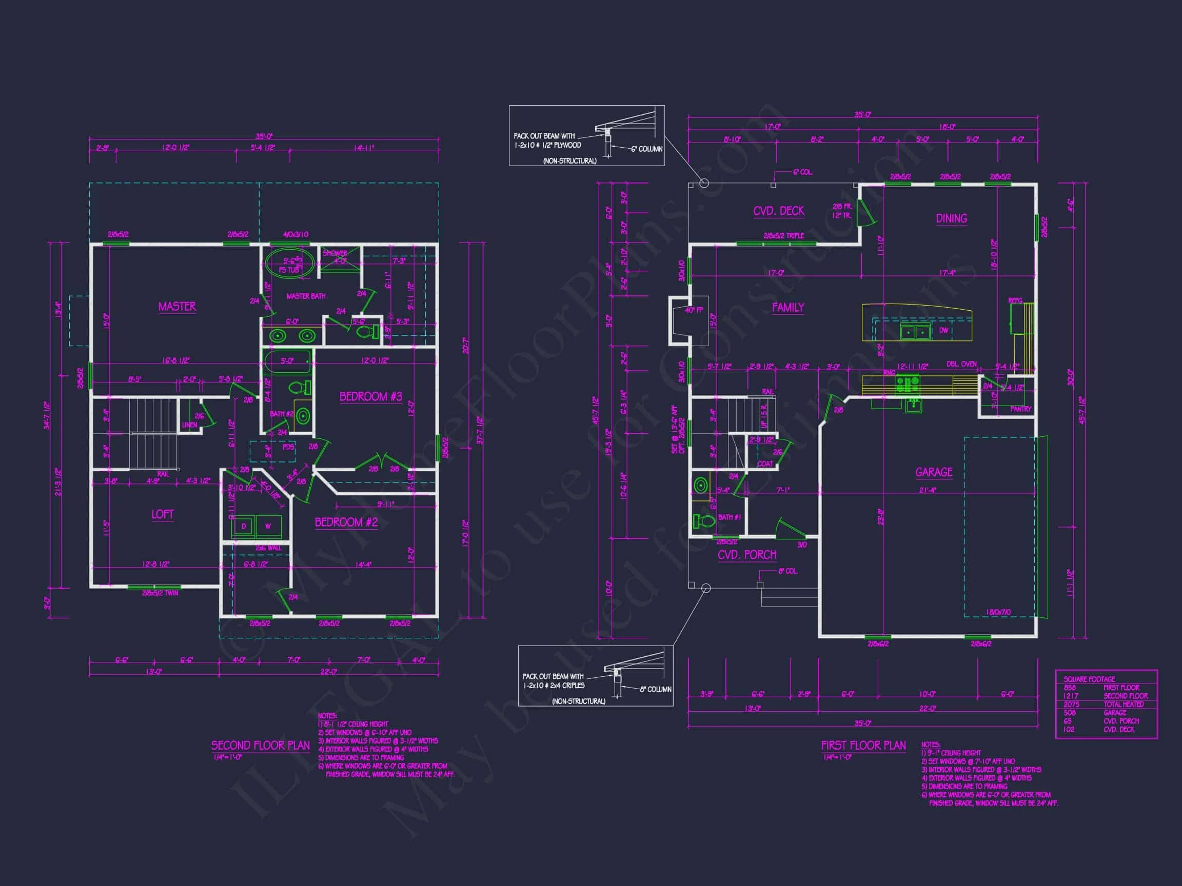 20-1312 HOUSE PLAN - Traditional Colonial Home Plan - 4-Bed, 3-Bath, 2,450 SF 5 Efficient house Plan: CAD Floor Designs with Blueprint Layout