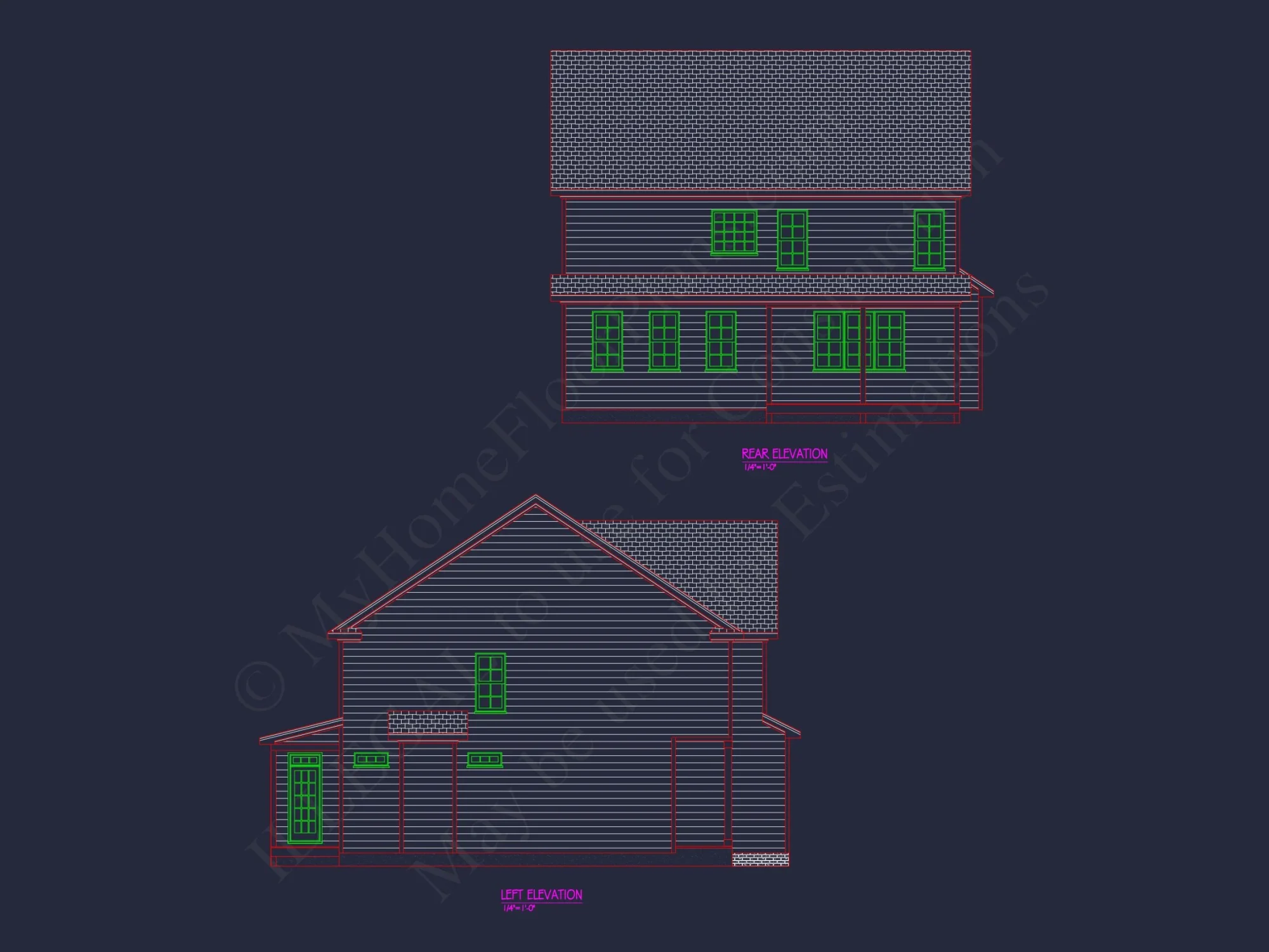 Efficient house Plan: CAD Floor Designs with Blueprint Layout