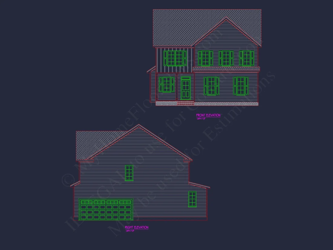 Efficient house Plan: CAD Floor Designs with Blueprint Layout