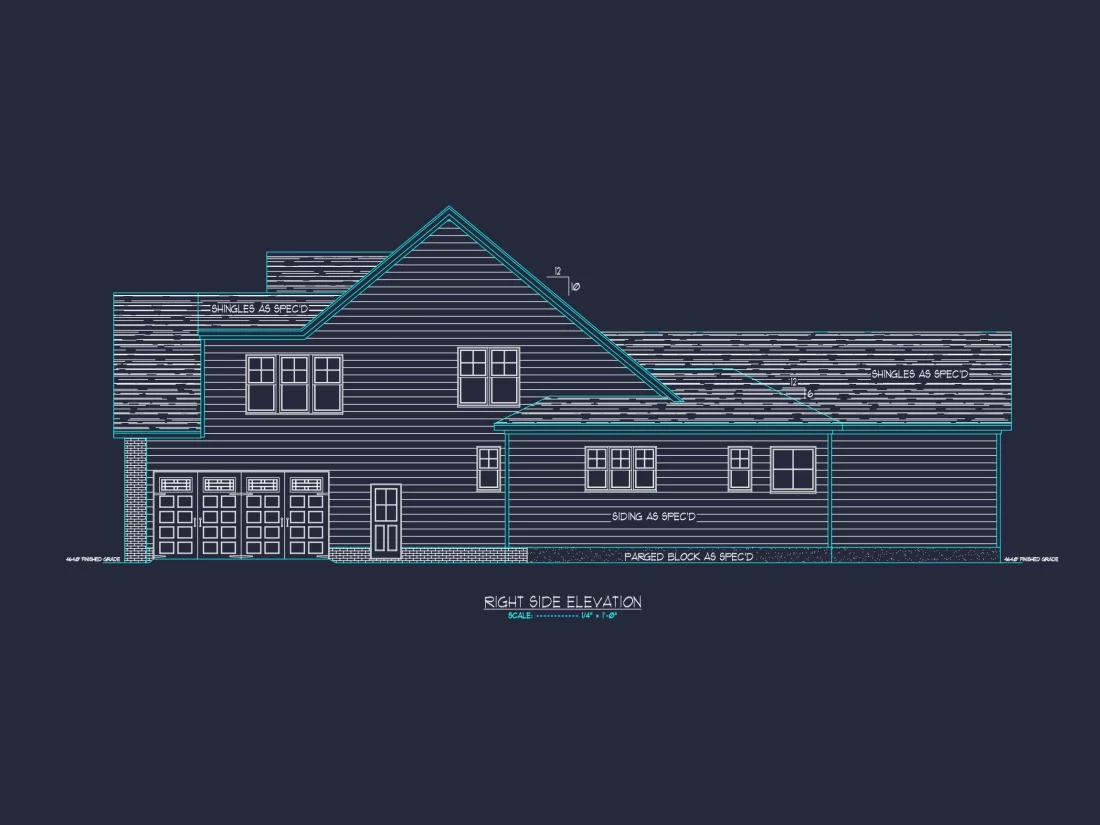 Elegant house Floor Plan with CAD Designs & Blueprint Features