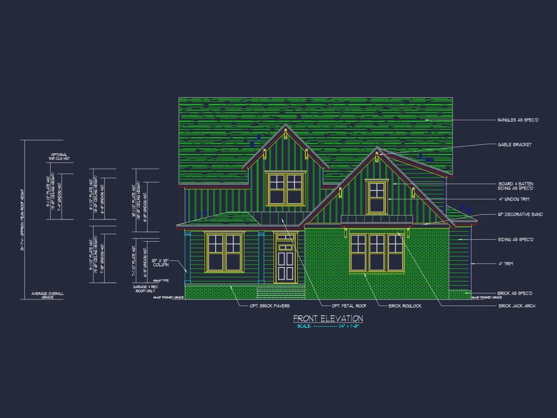 Elegant house Floor Plan with CAD Designs & Blueprint Features
