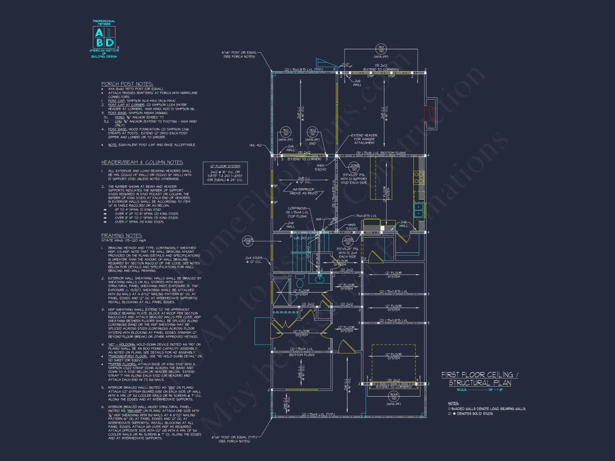 Modern 2-Story house Plan with CAD Designs and Blueprint