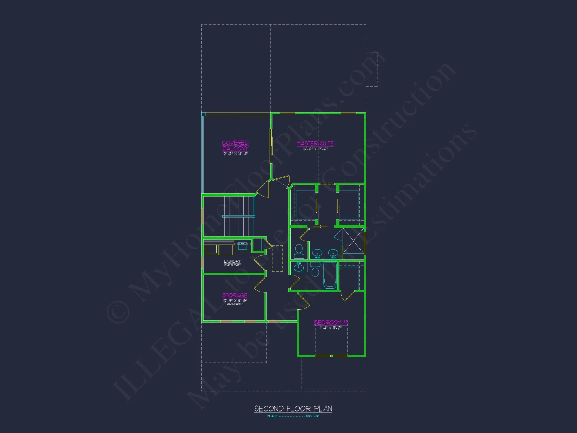 Modern 2-Story house Plan with CAD Designs and Blueprint