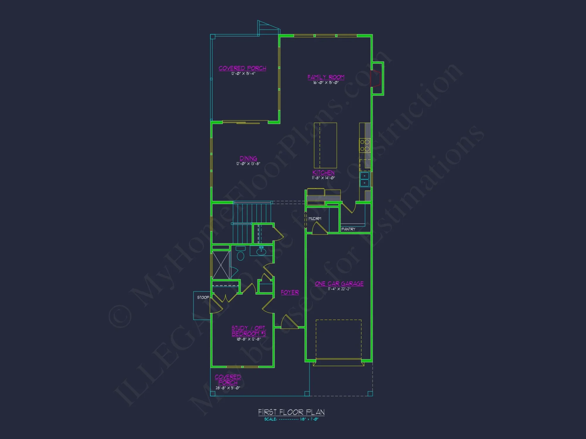 Modern 2-Story house Plan with CAD Designs and Blueprint