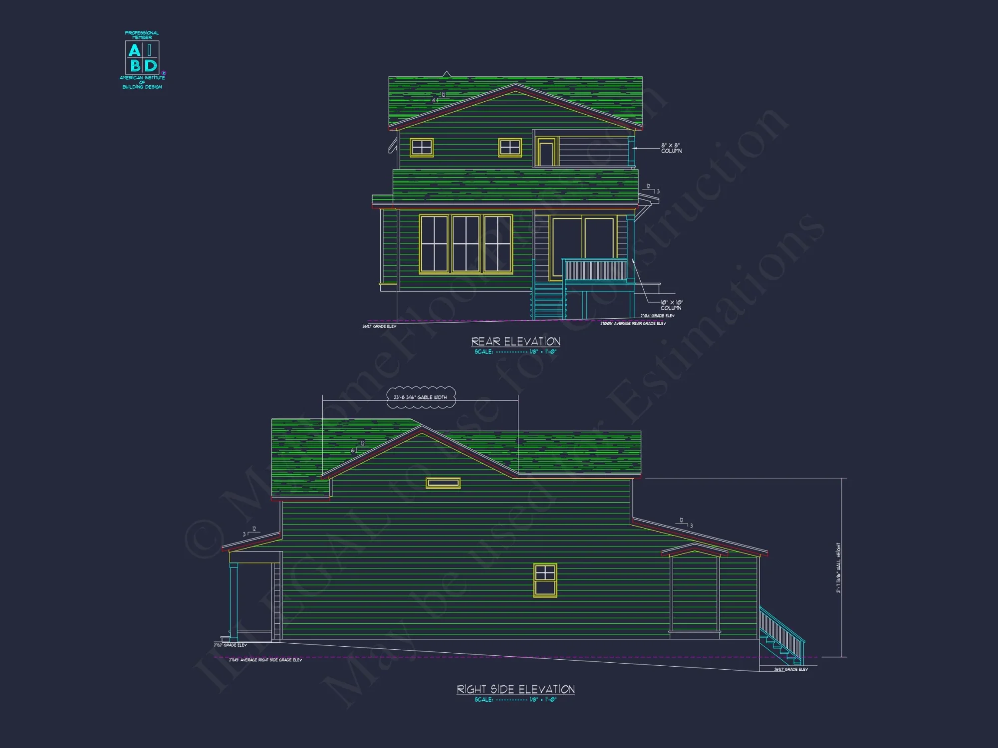 Modern 2-Story house Plan with CAD Designs and Blueprint