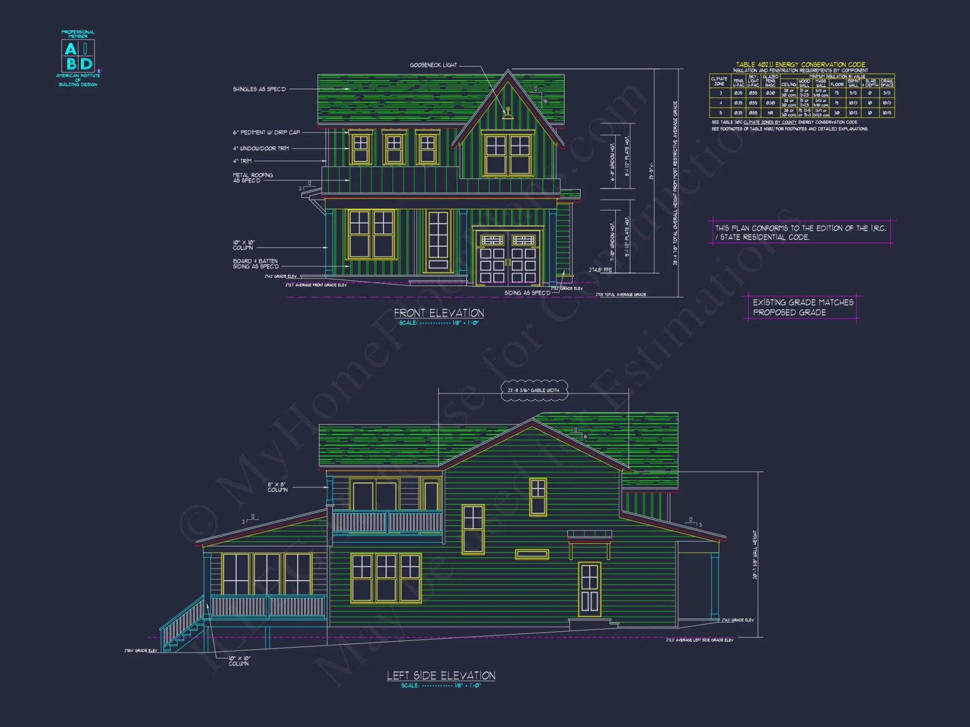 Modern 2-Story house Plan with CAD Designs and Blueprint