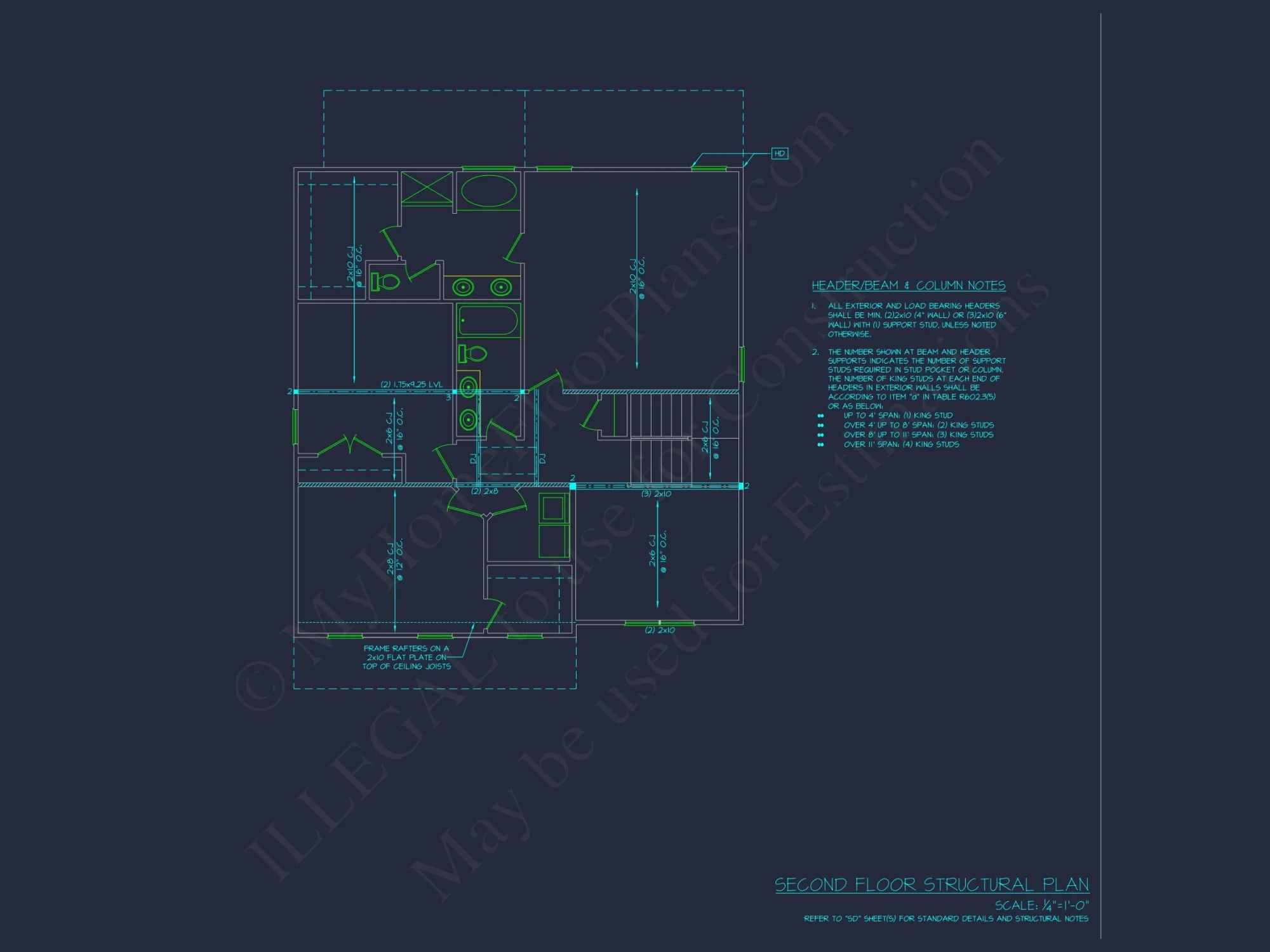 Modern Craftsman house Plan with Open Floor Plan & CAD Designs