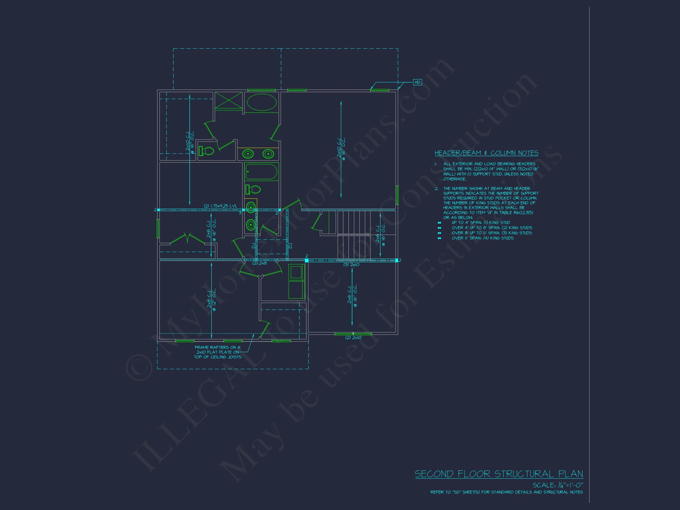 Modern Craftsman house Plan with Open Floor Plan & CAD Designs