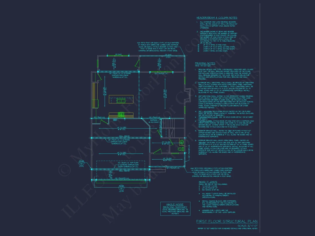 Modern Craftsman house Plan with Open Floor Plan & CAD Designs