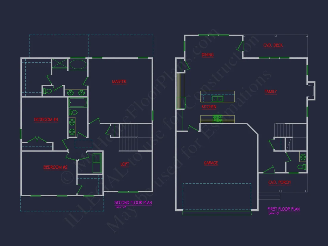 Modern Craftsman house Plan with Open Floor Plan & CAD Designs