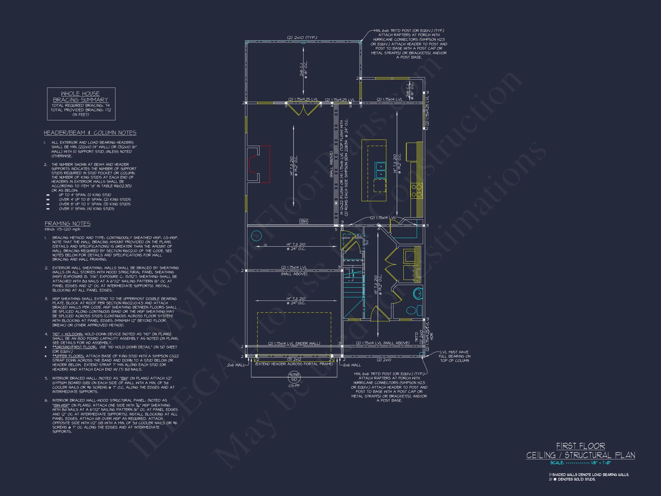 20-1044 HOUSE PLAN -Modern Farmhouse Home Plan - 3-Bed, 2.5-Bath, 2,150 SF 8 Craftsman house Design with Full CAD Blueprints & Features
