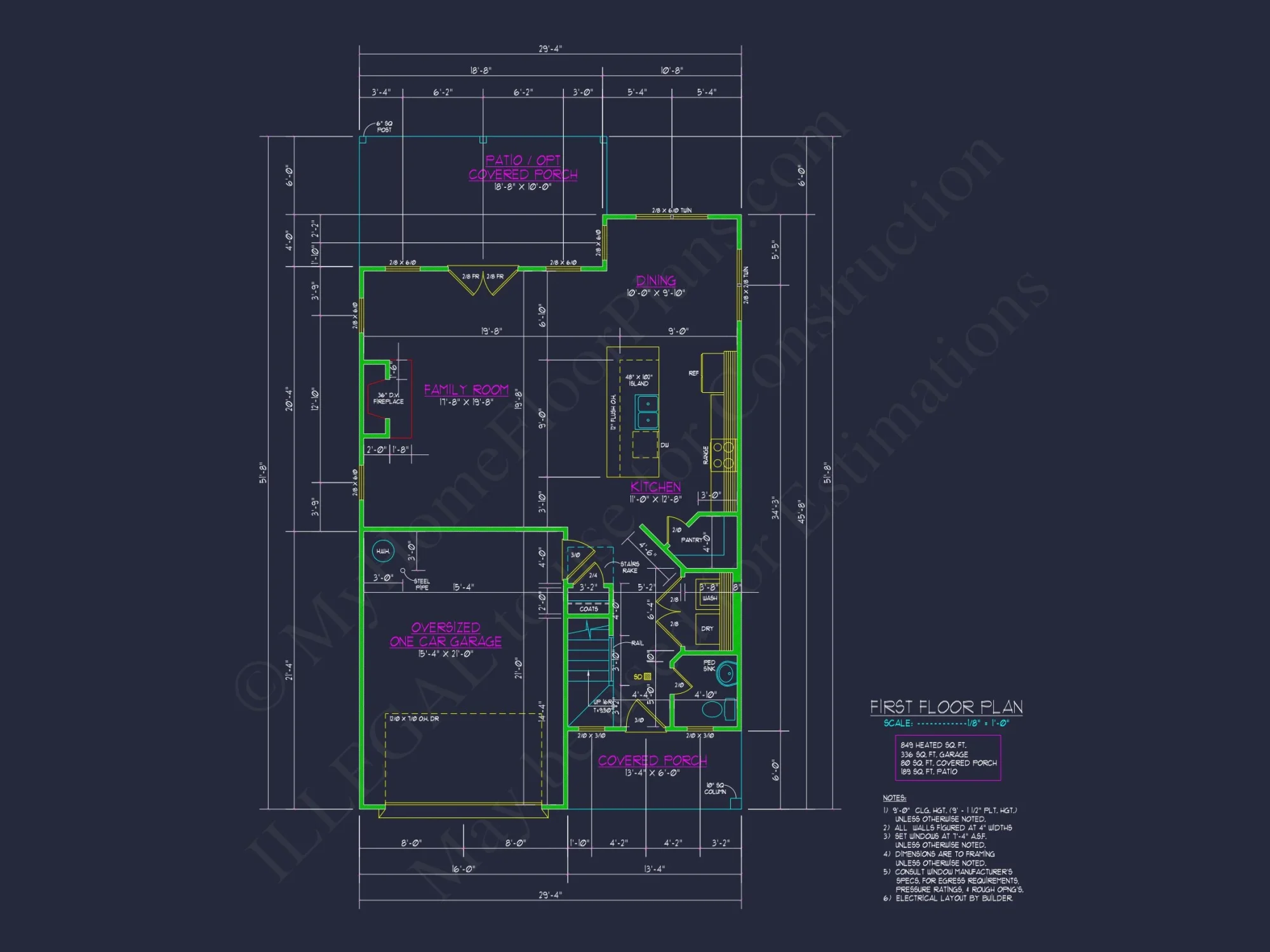 Craftsman house Design with Full CAD Blueprints & Features