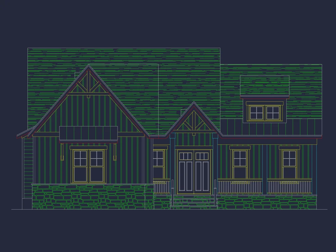 Beautiful house Plan with Floor Plan, CAD Designs & Blueprint