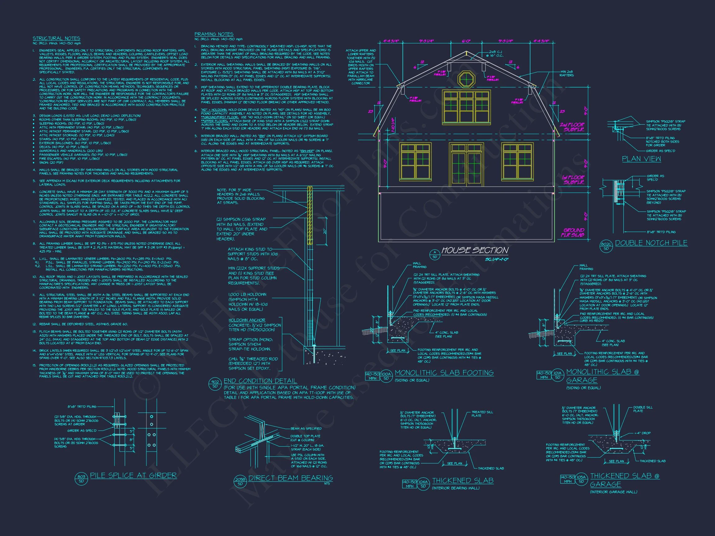 19-2460 HOUSE PLAN - Coastal Home Plan - 3-Bed, 3-Bath, 2,513 SF 19 Modern Coastal house Plan with Detailed Blueprint & CAD Designs