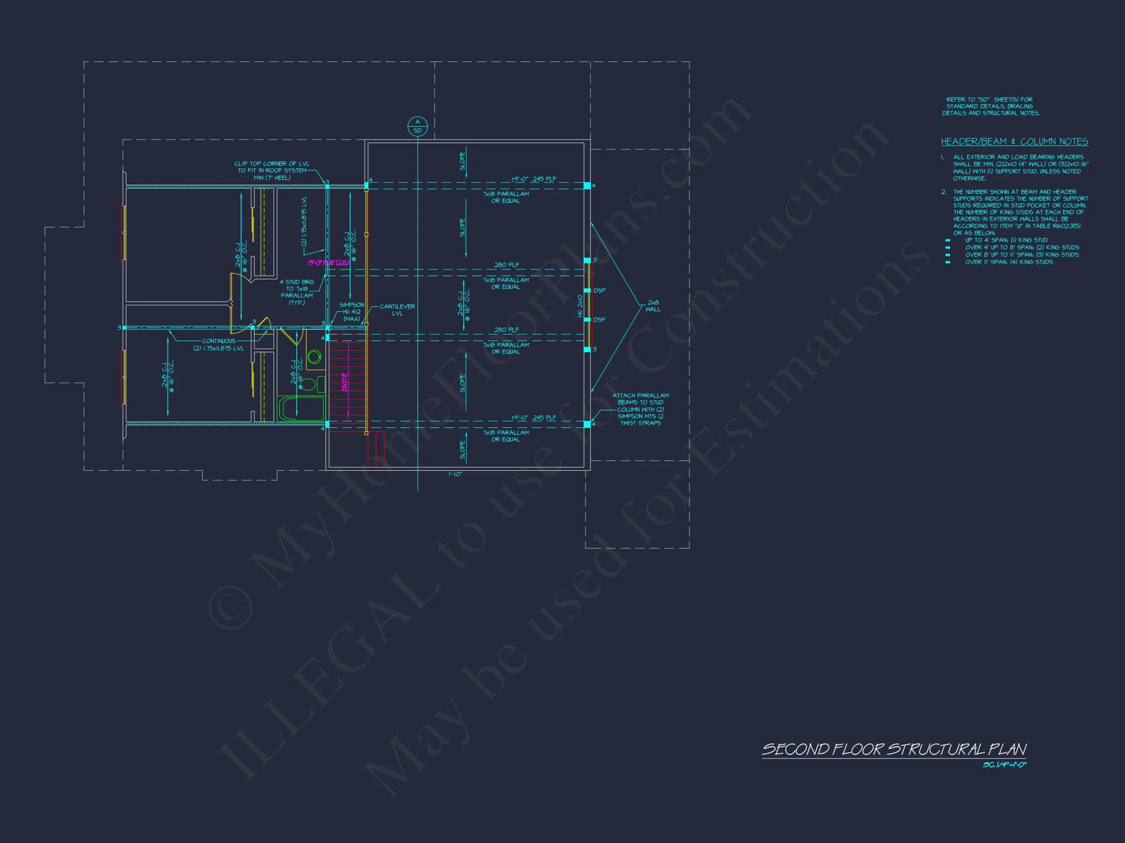 19-2460 HOUSE PLAN - Coastal Home Plan - 3-Bed, 3-Bath, 2,513 SF 17 Modern Coastal house Plan with Detailed Blueprint & CAD Designs