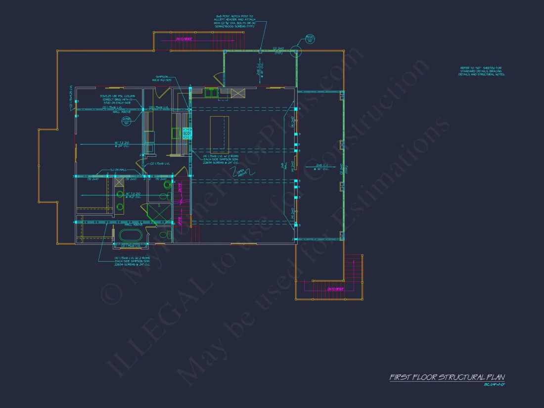 Modern Coastal house Plan with Detailed Blueprint & CAD Designs