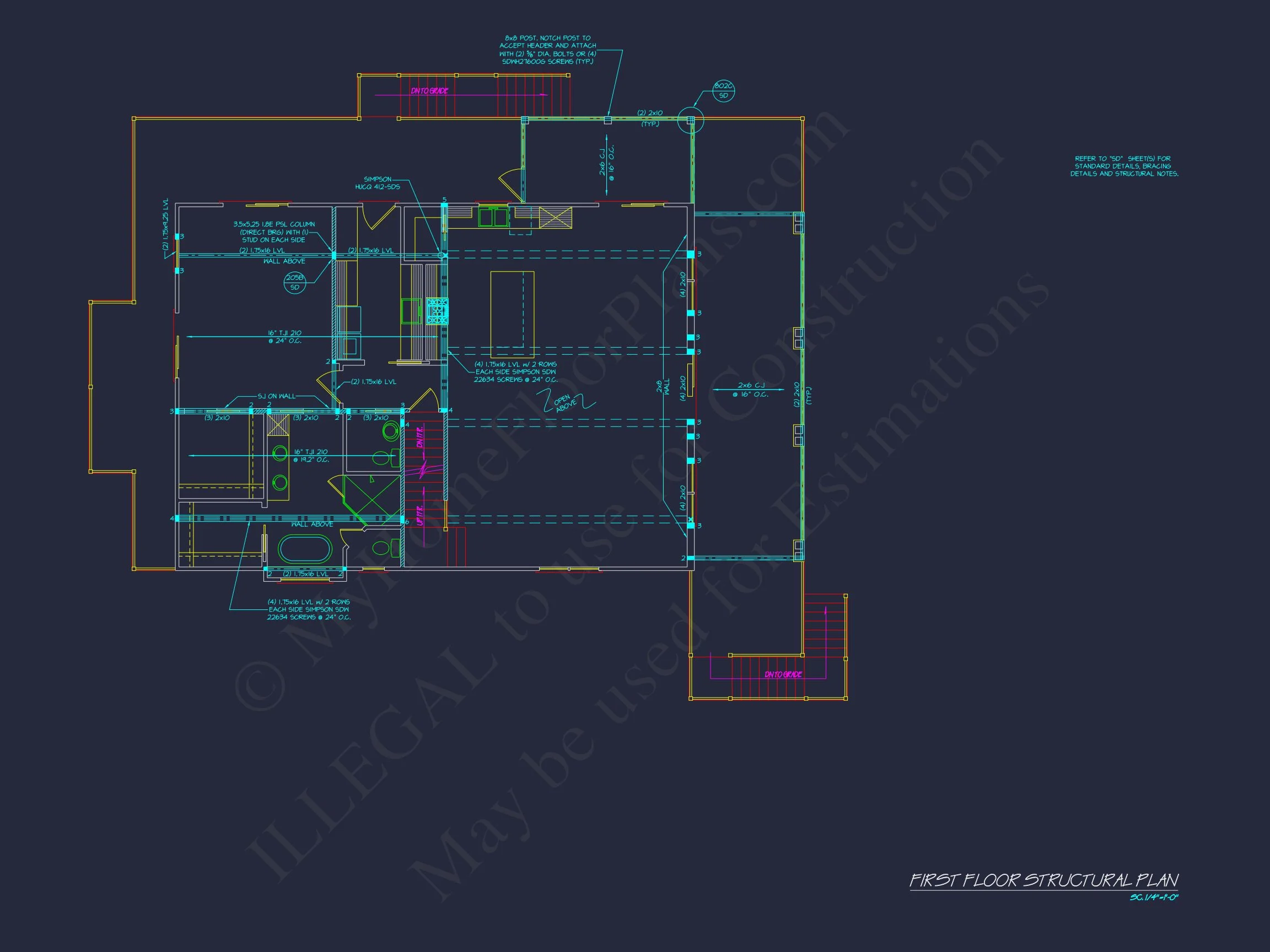 19-2460 HOUSE PLAN - Coastal Home Plan - 3-Bed, 3-Bath, 2,513 SF 16 Modern Coastal house Plan with Detailed Blueprint & CAD Designs