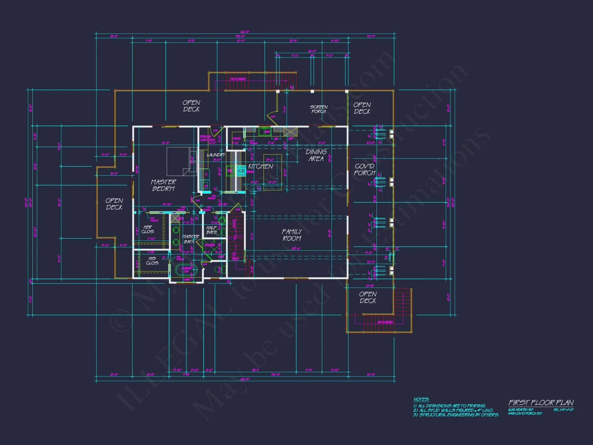 Modern Coastal house Plan with Detailed Blueprint & CAD Designs