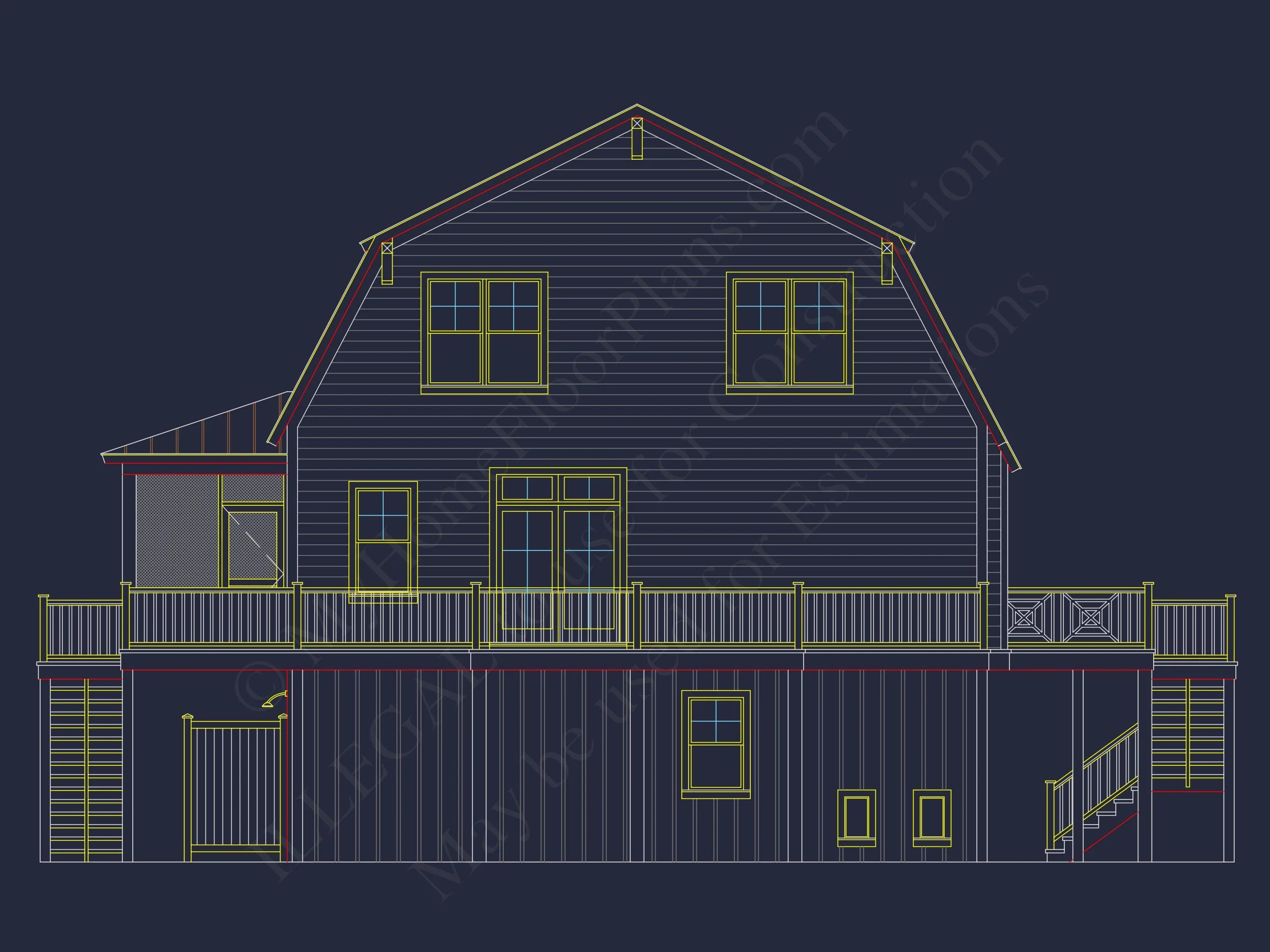 19-2460 HOUSE PLAN - Coastal Home Plan - 3-Bed, 3-Bath, 2,513 SF 6 Modern Coastal house Plan with Detailed Blueprint & CAD Designs