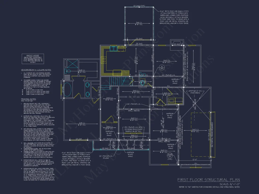 Charming 2-Story house Plan with Detailed Floor Blueprint and Designs