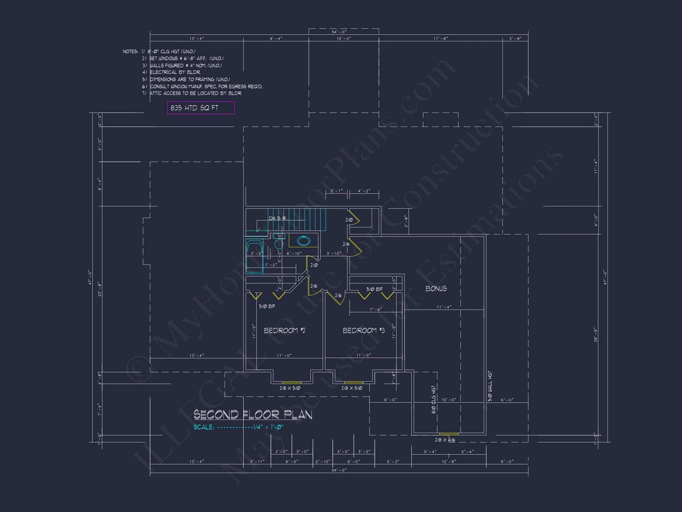 19-2356 HOUSE PLAN - Traditional Colonial Home Plan - 3-Bed, 2-Bath, 2,204 SF 6 Charming 2-Story house Plan with Detailed Floor Blueprint and Designs