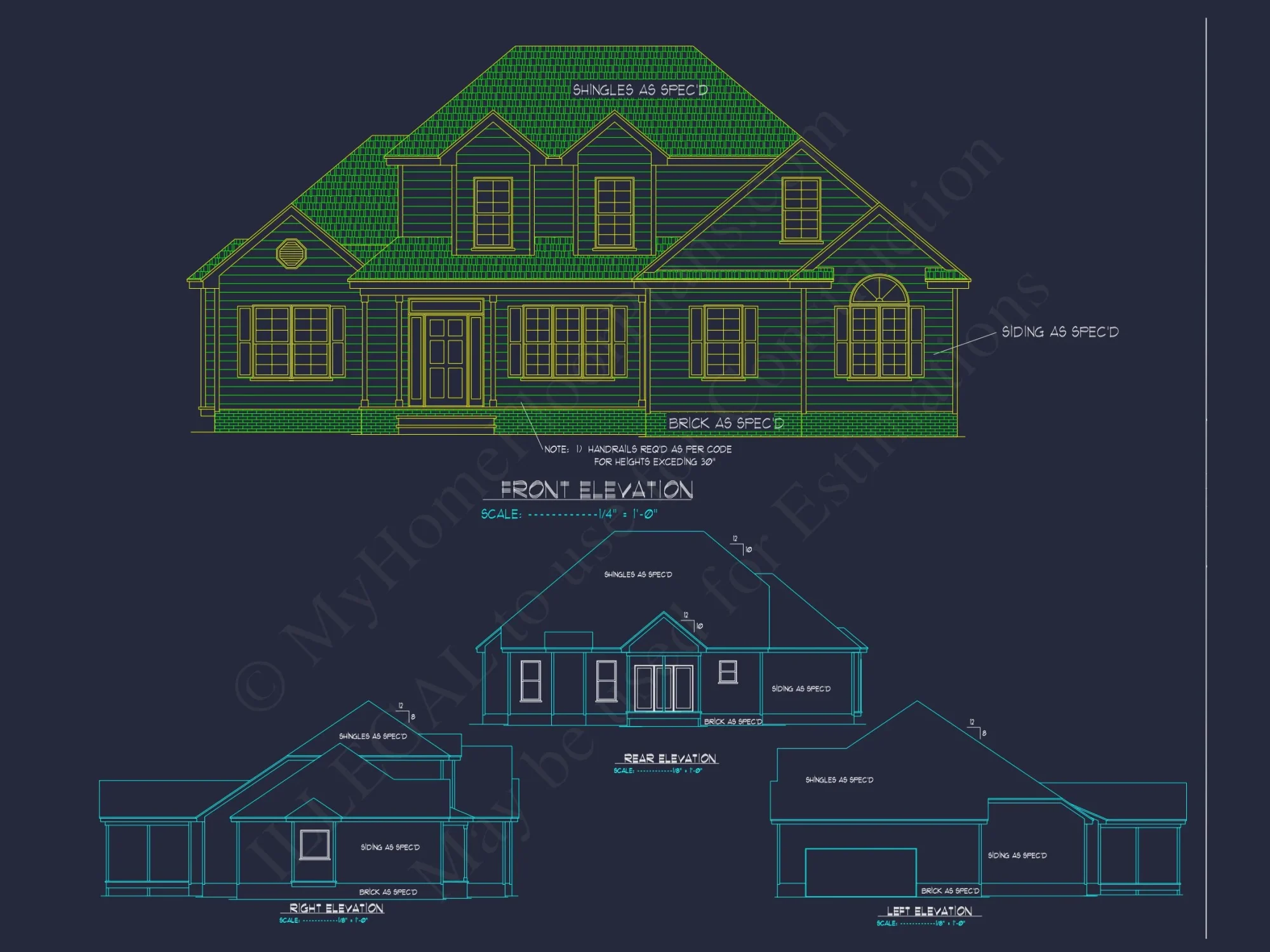 Charming 2-Story house Plan with Detailed Floor Blueprint and Designs