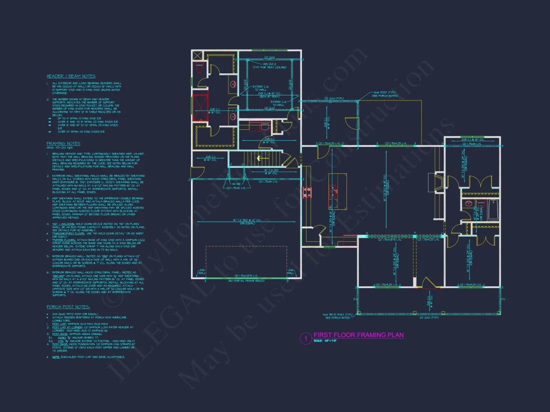 Beautiful house Plan with Spacious Floor Design and CAD Blueprint