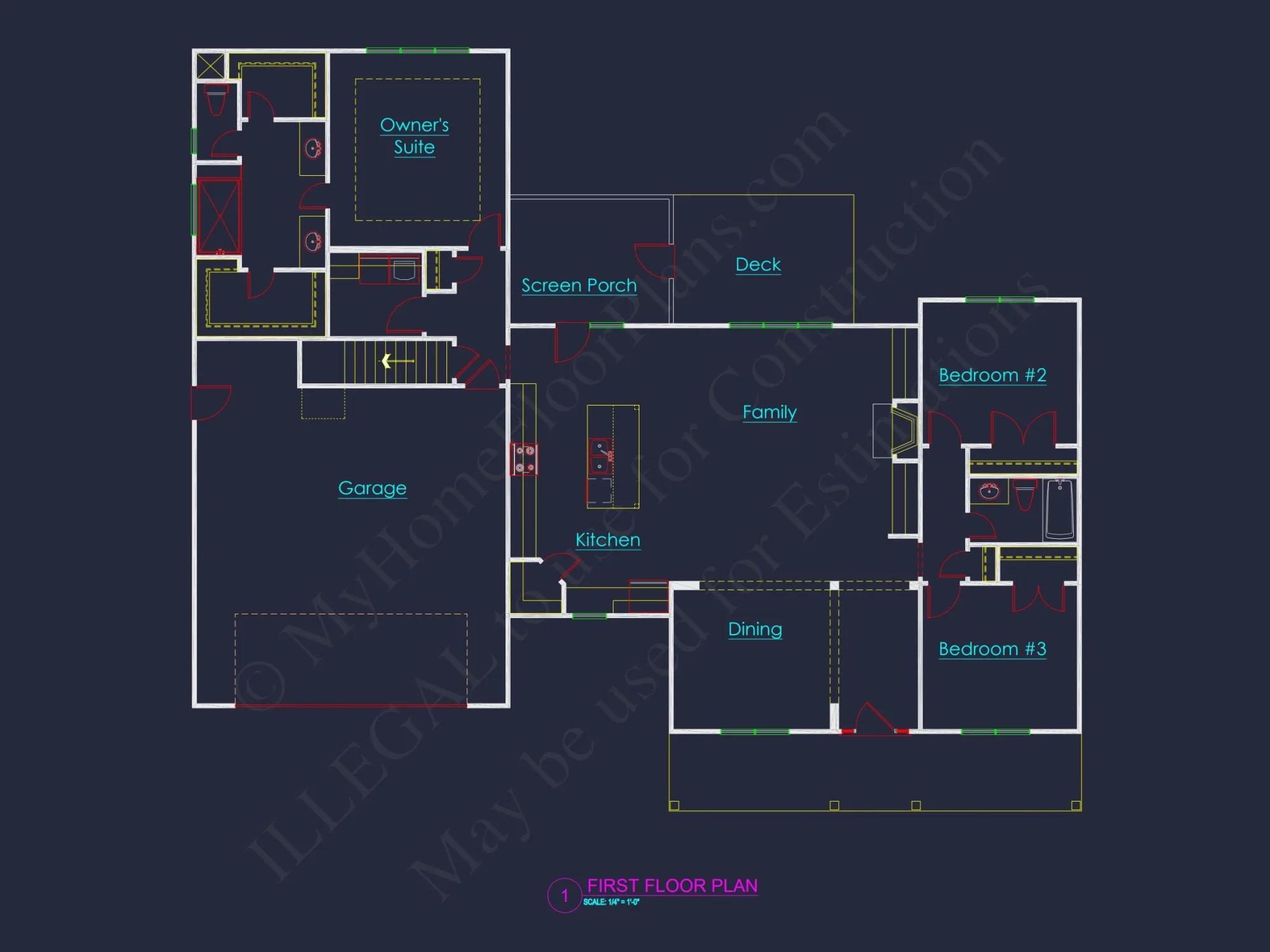 Beautiful house Plan with Spacious Floor Design and CAD Blueprint