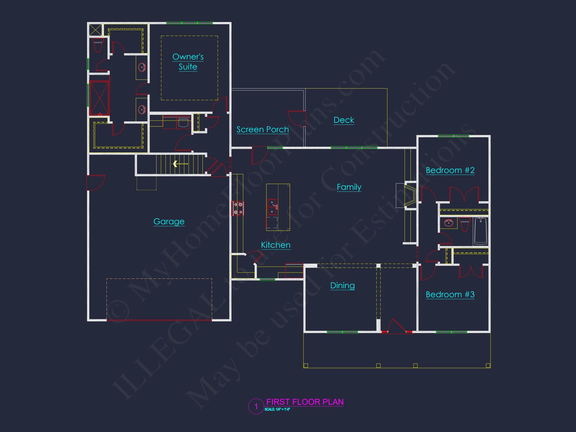 Beautiful house Plan with Spacious Floor Design and CAD Blueprint