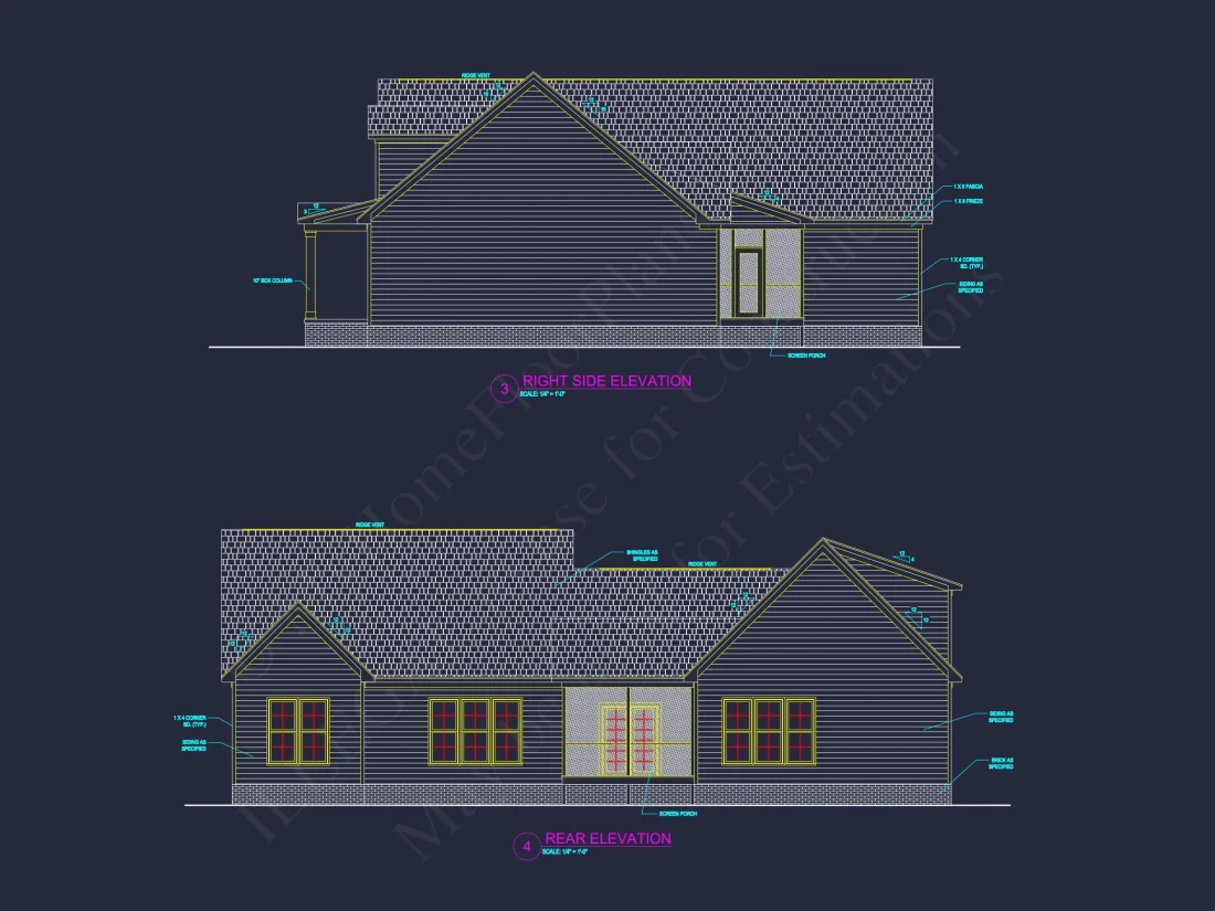 Beautiful house Plan with Spacious Floor Design and CAD Blueprint